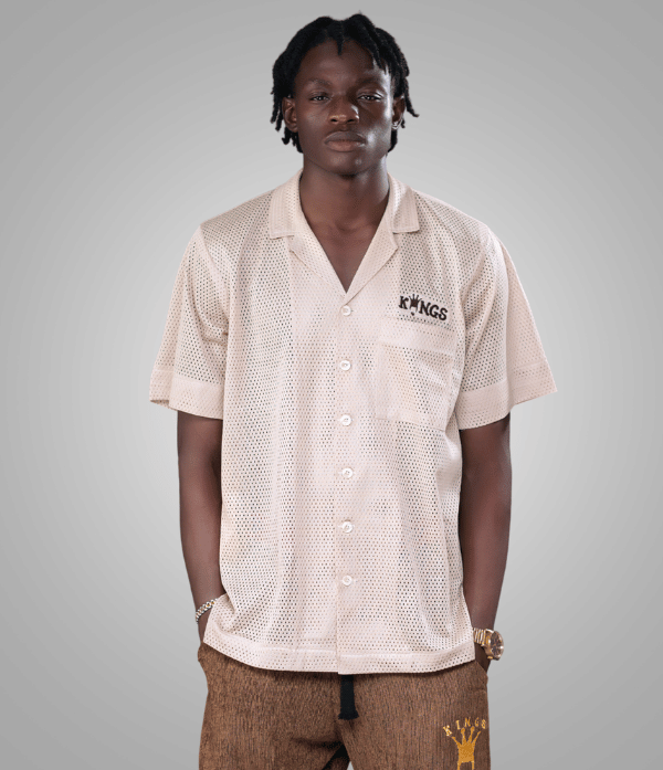 Cream Mesh Shirt