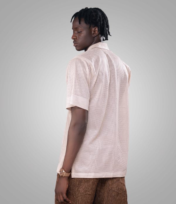 Cream Mesh Shirt